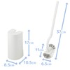 LEC FLEX B00182 Toilet Brush with Case, White, Compatible with
