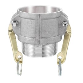 PATIKIL 1 Pack 2" Aluminum Cam Lock Fittings - Male Adapter x Female NPT Thread, Quick Disconnect Coupling Cam Lock Hose Fitting, Corrosion Resistant (Part B Cam Groove Type)