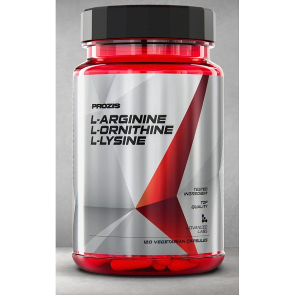 Prozis L-Arginina L-Ornitina L-Lisina, 120 Capsule - integratore completo