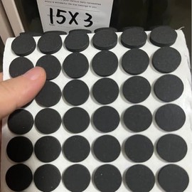 DWFEYOI Filzgleiter für stühle,120 Stücke Filzgleiter Selbstklebend Rund, 15mm Schwarz Filz Pads Stühle mit 3mm Dick, Möbelgleiter Bodengleiter Schutz Ihrer Möbel Böden
