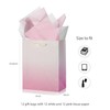 UNIQOOO 12Pcs Pink Glitter Ombre Gift Bags Bulk, 100% Recyclable