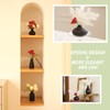 Small Black Vases Set of 8 - Mini Ceramic Bud