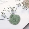 Intertwined Monogram Custom Adhesive Wax Seal Stickers 50-Pack Hand Pressed