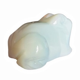 "N/A" Angelgogo 1 Pcs Synthetic Opalite Frog Crystals and Healing Stone Figurines,1.5 Inches Hand Carved Pocket Animal Room Decor Gemstone