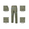 Little Donkey Andy Men's Stretch Convertible Pants Zip-Off Lightweight Quick-Dry