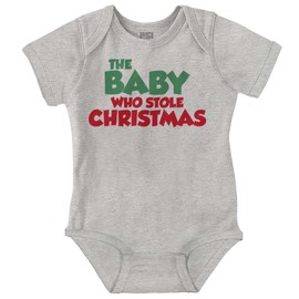 Brisco Brands Babies Who Stole Christmas Baby Romper Boys or Girls