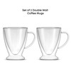 JoyJolt Declan Irish Double Wall Insulated Glass Coffee Cups (Set