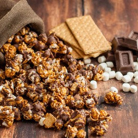 Popinsanity Gourmet Popcorn Deluxe Bag | Non-GMO & Dairy Free - Holiday, Thanksgiving, Corporate, Snacks, Office snacks, Get Well or Birthday Gift (S'mores, 12 Ounce)