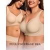 OEAK Womens Wireless Bras Supportive Seamless Full Coverage Bra Push