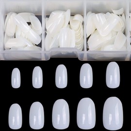 FAMEZA 100Pcs Fake Nails Acrylic Nails Full Cover Tips Coffin Manicure Ballerina Uv Gel Acrylic Nail Kit Tools False