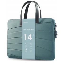 INNOSTYLE Carrylite Slim Women's Laptop Bag 14 Inch Waterproof Pink, Elegant and Lightweight, Ideal for Work and Travel, Multifunctional Bag with Multi Pockets and Ergonomic Handle, Dear Green Sand