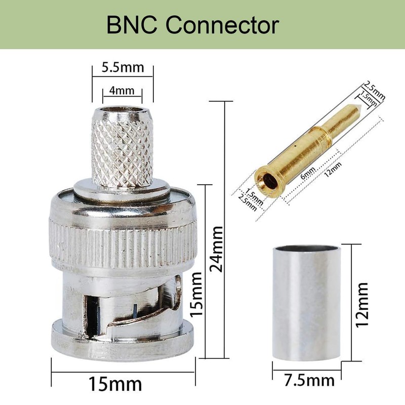 BNC Plug and Crimping Tool Set, Coaxial Crimping Tool with