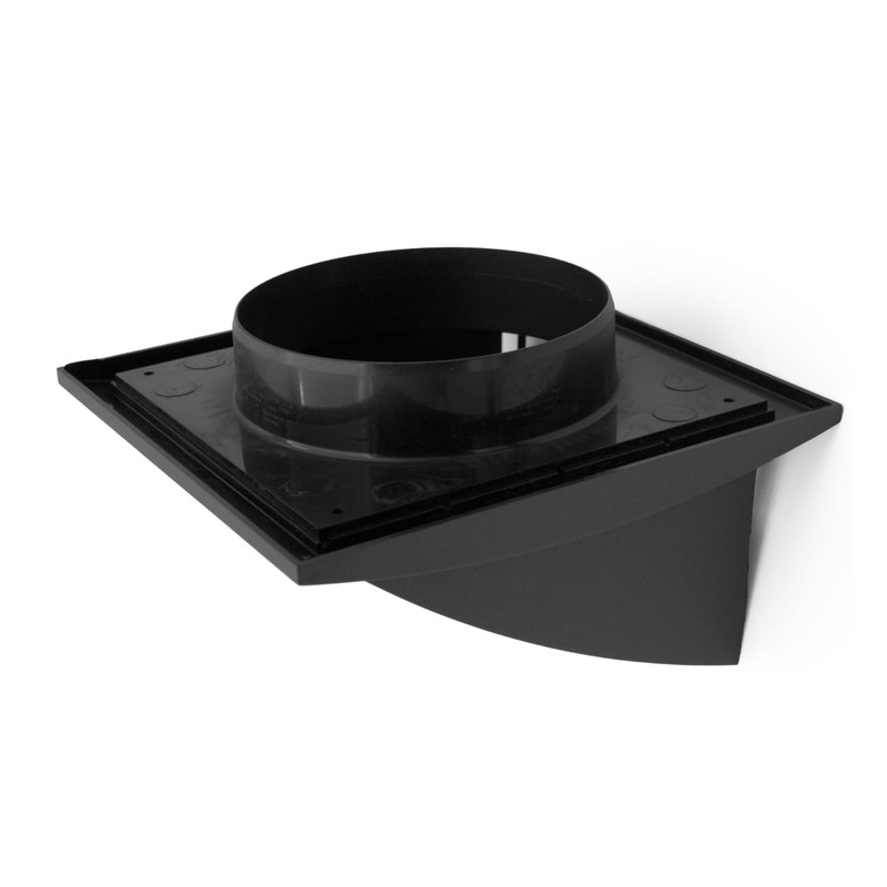 H&C VENT Rectangular Ventilation Grille with Backflow Flap, Plastic Weather