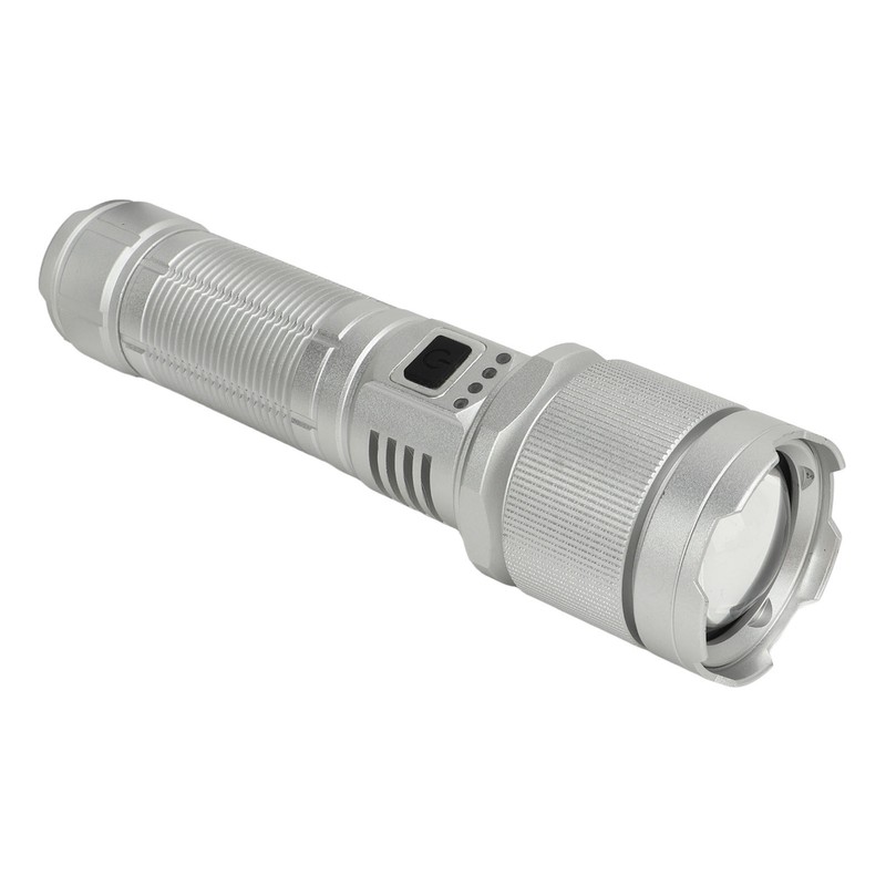 Rechargeable LED Flashlight High Luminous Flux 8000LM Telescopic Zoom Handheld