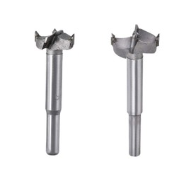 TA-VIGOR Forstner Wood Boring Drill Bits 24mm 25mm Dia, Hole Saw Carbide Alloy Steel Tip Round Shank Cutting for Hinge Plywood Wood Tool