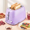 Roter Mond 2 Slice Toaster Retro Stainless Steel with Bagel,