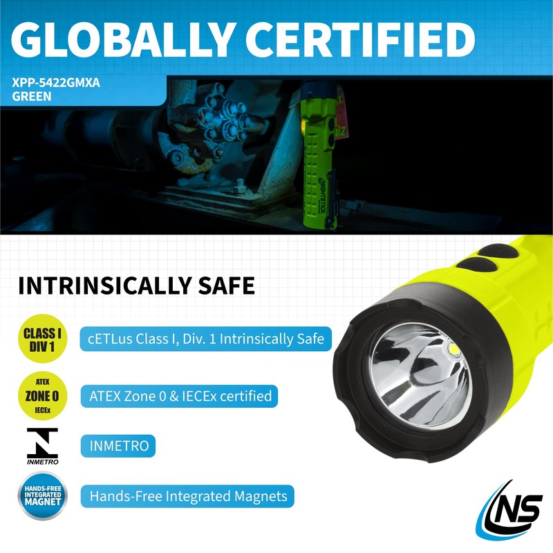 Nightstick XPP-5422GMXA Intrinsically Safe Dual-Light Flashlight w/Magnets - 3 AA