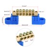 sourcing map Terminals Earth Rail Screw Block Barrier Brass 6