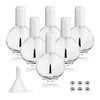 6PCS Large Capacity 75ML Empty Nail Polish Bottles with Brush,
