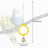 Pet Bird Mirror with Bell Interactive Treat Puzzle Parrot Toy