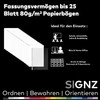 SIGNZ Document Wallets Extra Wide (DIN A4, Strong 80 My),