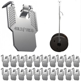 20pcs Picture Hangers Heavy Duty for Plasterboard,No Nails Required Hanging Claw, Holds 40lb/18 kg, Damage-Free Picture Hanging Wall Hooks for Frames, Mirrors,Artwork