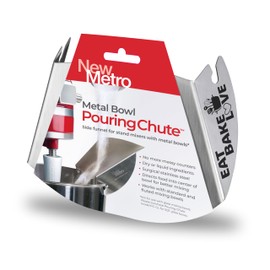 New Metro Design Pouring Chute Accessory, Fits Most Metal Stand Mixer Bowls, EAT, BAKE, LOVE