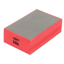 QEP 10048 200 Fine Grit Diamond Sanding Block, 200-Grit, Red