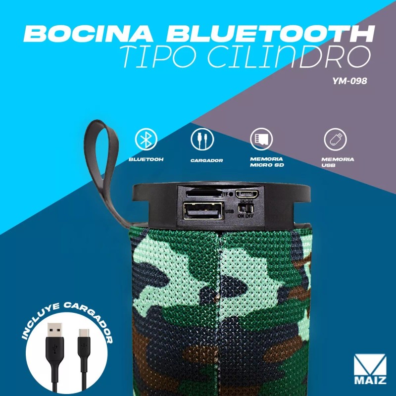 Maíz Bocina Bluetooth, Fm, Usb, Sd, Tws, Luz Led Pack