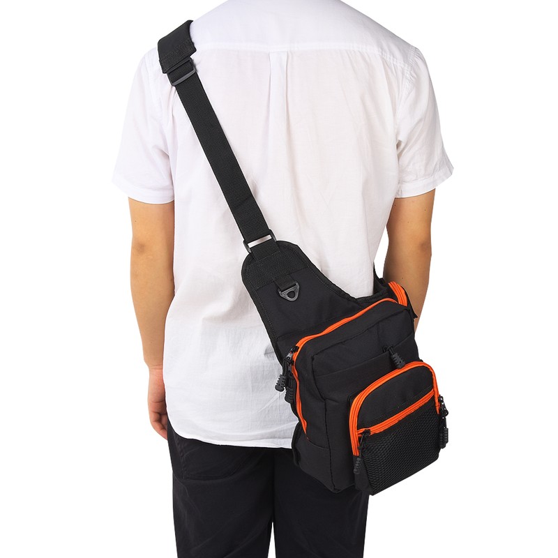 Polyester Multi Functional Fishing Tackle Crossbody Bag Outdoor Sports Hiking