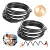 2pcs 1m Candado Cadena Contraseña Seguro Para Moto Bicicleta