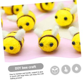 CLISPEED 10pcs Wool Felt Bee Craft Decoration for Costumes Clothing Nursery Supplies Easy to Use for Boys and Girls Crafts Themed Parties Creative Projects