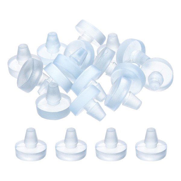 sourcing map 16Pcs Glass Table Top Bumpers with Stem, 6.5mm/0.26Inch