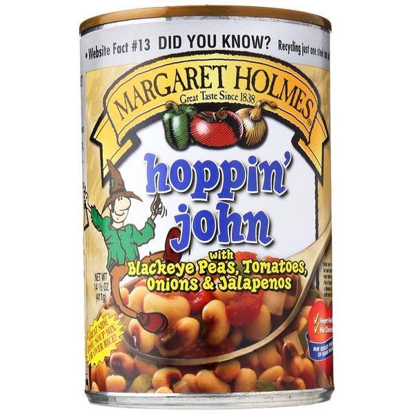Margaret Holmes Hoppin John Black eyed Peas Tomatoes Onions And Jalapenos, 14.5 oz
