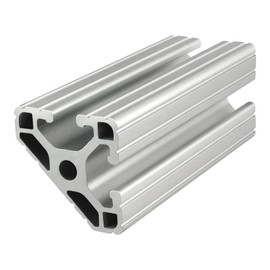 8020, 1547, 15 Series, 1.5 Inch x 1.5 Inch 1.5x1.5 T-Slotted 45 Degree Quarter Round Aluminum Extrusion DIY Extruded Arc Linear Slot Bar Rail 80/20 (Clear Anodize, 24" Long)