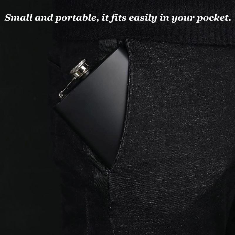 Hip Flask Set, Stainless Steel Flasks with 2 Small Cups