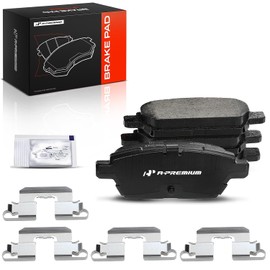 A-Premium Juego de pastillas de freno de disco de cerámica trasera compatible con modelos Select Ford, Mazda, Mercury y Lincoln - Fusion 2006-2012, MKZ 2007-2012, Zephyr 2006, 6 2006-2013, Milan 2006-2011, 4 piezas