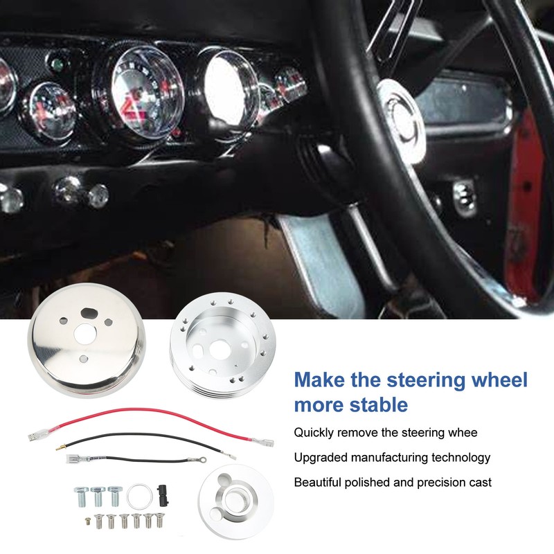 Steering Wheel Hub Adapter Polished 5 and 6 Hole Strong