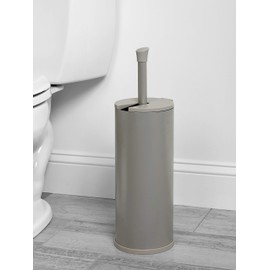 Zenna Home Easy Access Toilet Paper Holder with Lid, Rustproof, Brushed Nickel – Toilet Paper Holder, Holds 3 Rolls, Modern Toilet Paper Storage and Tissue Holder – Premium Tp Holders for Bathroom