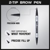 WUBLSYAN Eyebrow Pencil Curved Eyebrow Pen, Microblading Eyebrow Pen 2-in-1