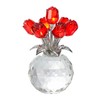 Crystal Red Rose Figurines Gifts for Women Valentine's Day, Glass