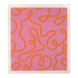 Retro Kitchen Compostable Sponge Cloth - Loopy, 1 Cloth