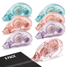 XXLKVSK 6Pcs Glue Tape Roller, Craft Double Sided Tape, Scrapbook Accessories for School Home Office, Scrapbooking Supplies Scrapbook Tape for Crafting Photo Album Cards Journal 0.24in x 20ft