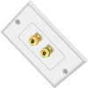 Tunghey 2Pack Gold Plated Speaker Wall Plate, Banana Plug for