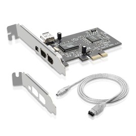 PCIe Firewire 400 Card,IEEE 1394a PCI Express 4 Ports PCIe Card (3 X 6 Pin and 1 X 4 Pin),Firewire 400 Adapter for Windows 7/8/10/11/Mac Os/Xp/2000/2003/ Vista/Dos,Linux(PCIE-IEEE 1394A)
