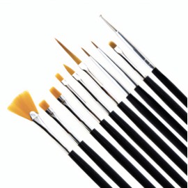Sassi Nail Art Brush Set (10PCS) #1152, Application for acrylic nails, Brushes for paint