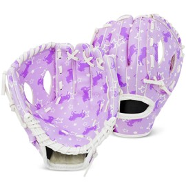 Kids Baseball Glove, Softball Gloves, Kids Girls Toddlers Baseball Softball Mitt, 9''-10.5'' T-Ball Glove for Training and Beginner Play, Left Hand Glove, Right Hand Throw