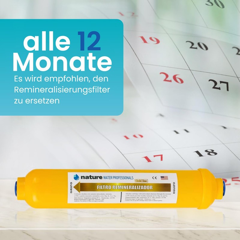REMINERALISING FILTER - Ideal for Reverse Osmosis Replacement, Delivers Calcium,