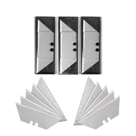 30 Pack Utility Knife Blades, SK5 Steel Heavy Duty Box Cutter Replacement Blades with Plastic Case, Standard Size Razor Blades for Most Standard Utility Knives