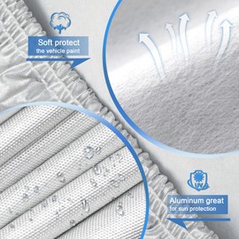 [2024 Upgrade] 10-Layer Sedan Car Cover Waterproof All Weather. Honda Civic, Toyota Corolla, Hyundai Elantra,etc. Size A6(See Size Chart)